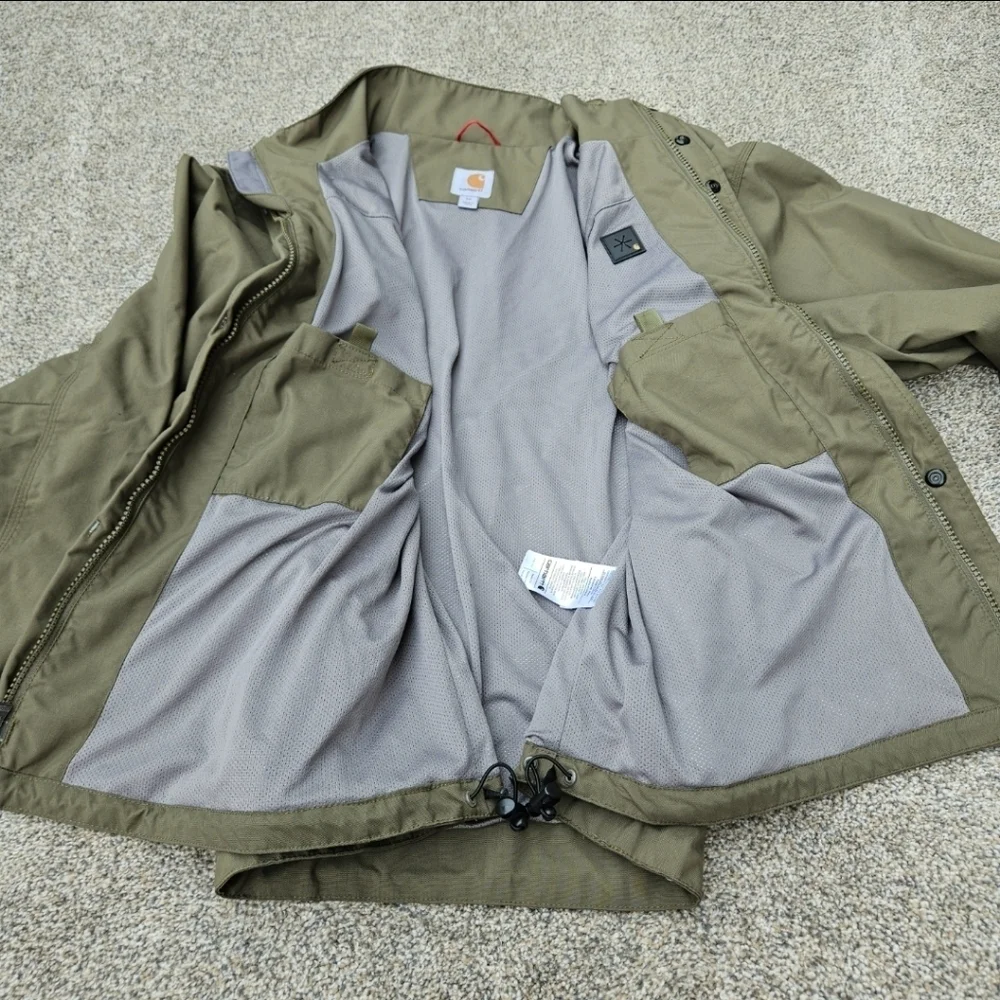 Carhartt Coat J162 Shoreline Waterproof Breathable Green Mens Jacket Sz 2XL XXL